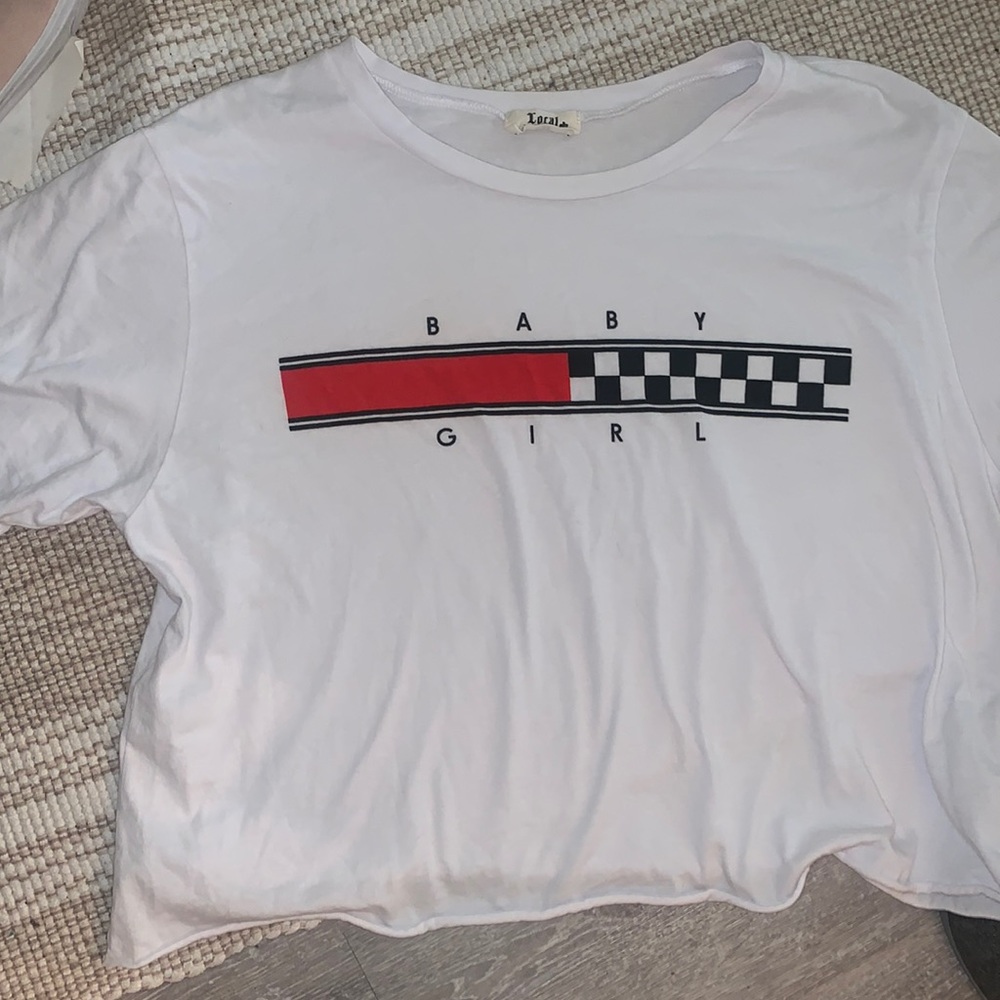 BABY GIRL CROP T SHIRT Sz L